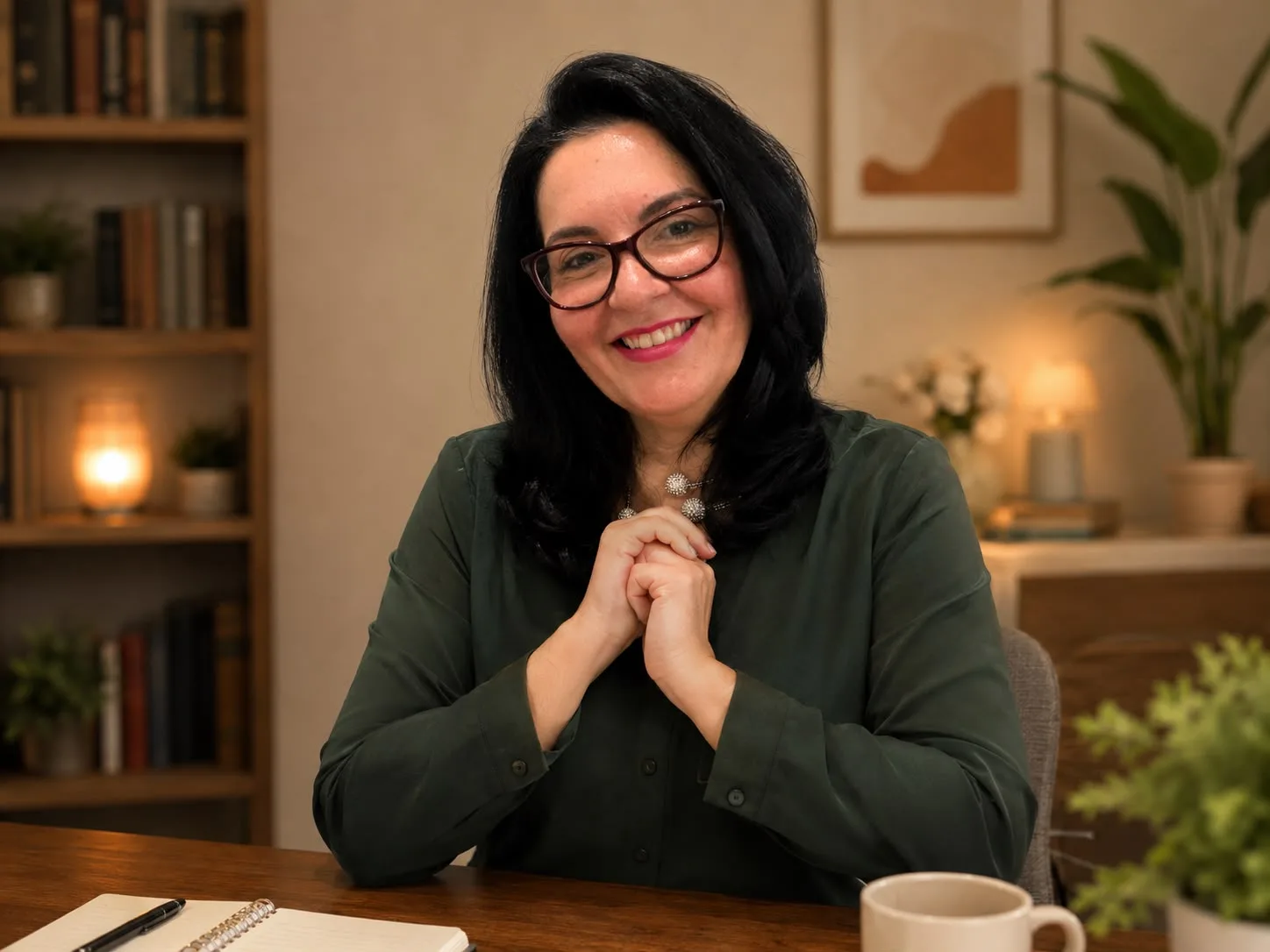 Lilian Silva, terapeuta e mentora, durante um encontro online com mulheres