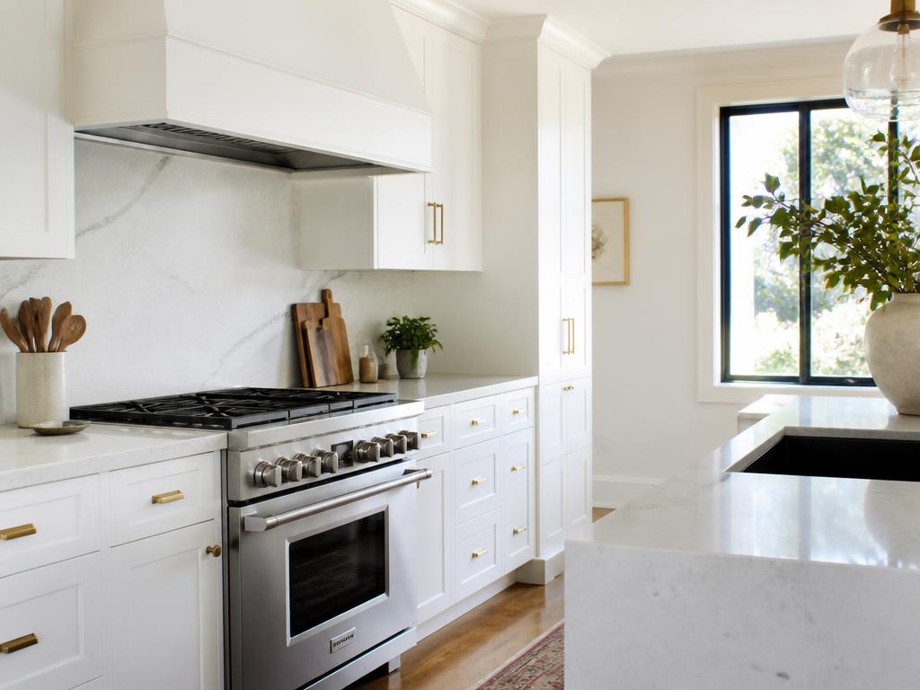 Freshly repainted kitchen cabinets in a Boca Raton home